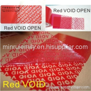 Red Warranty Void Tapes For Warranty Void Sealing Cartons 